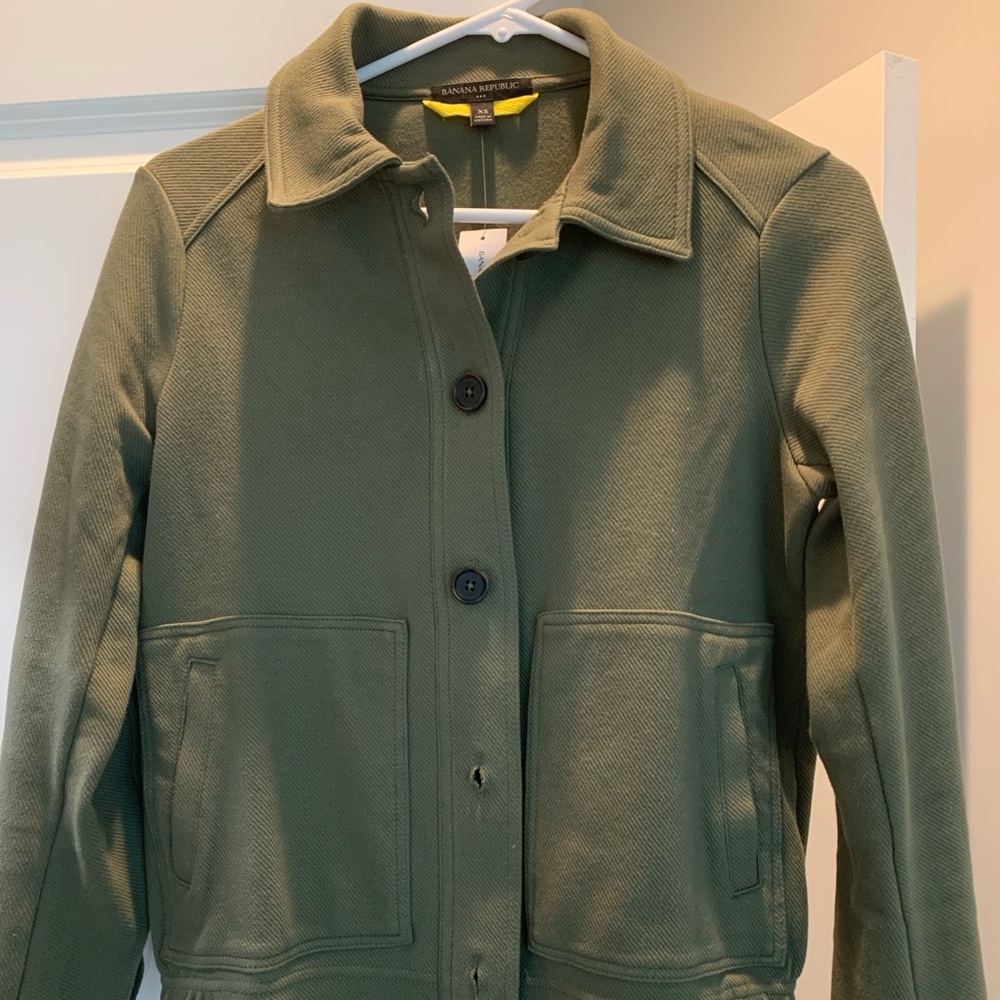 NWT Banana Republic knit moto jacket